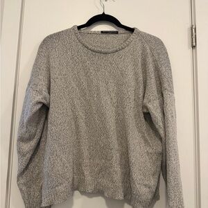 Brandy Melville Light Gray Crew Neck Sweater